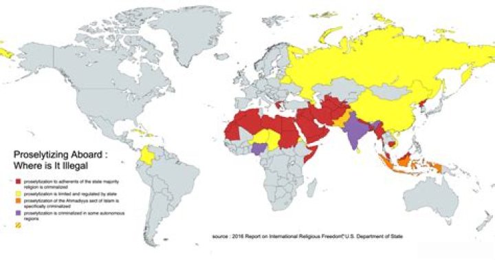 Where is proselytizing illegal?